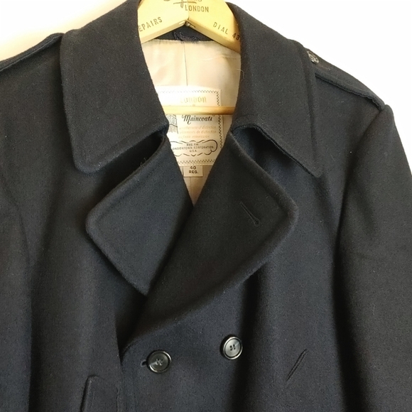 London Fog Maincoats Navy Blue Coat Men's 40 Regular Fleece lined - Picture 4 of 10